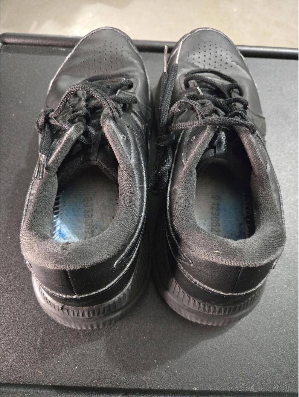 ASICS Men's Black Synthetic Leather Athletic Walking Shoes Size 8.5 Used - Picture 2 of 5